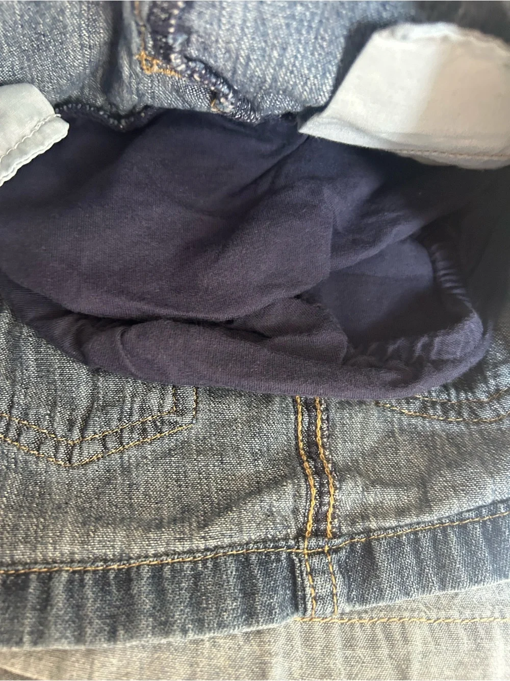 Carter's 9 Months Denim Skort with Navy Elastic Waistband
